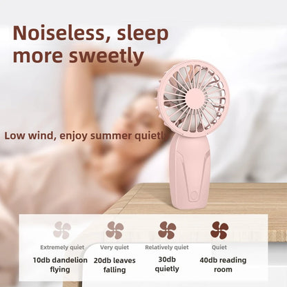Portable Handheld Small Fan ABS Lightweight Cute Appearance USB Rechargeable Mini Fan for on Go Cooling Portable Mini Pocket Fan