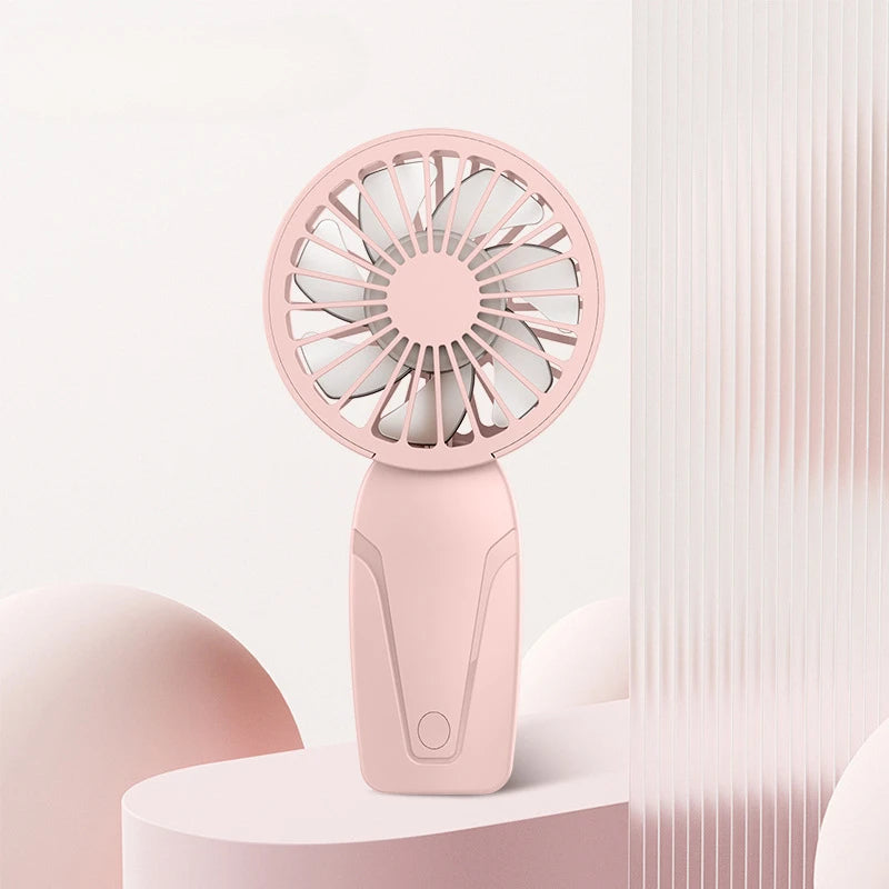 Portable Handheld Small Fan ABS Lightweight Cute Appearance USB Rechargeable Mini Fan for on Go Cooling Portable Mini Pocket Fan